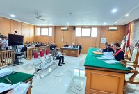 Suasana sidang PT BDS dan ricuh hingga ancaman pembunuhan wartawan oleh oknum yang diduga tim pengamanan Bupati Bandung Dadang Supriatna. PJ/Dok