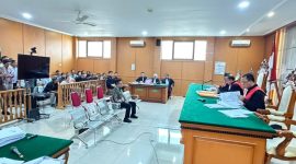 Suasana sidang PT BDS dan ricuh hingga ancaman pembunuhan wartawan oleh oknum yang diduga tim pengamanan Bupati Bandung Dadang Supriatna. PJ/Dok