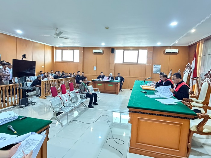 Suasana sidang PT BDS dan ricuh hingga ancaman pembunuhan wartawan oleh oknum yang diduga tim pengamanan Bupati Bandung Dadang Supriatna. PJ/Dok