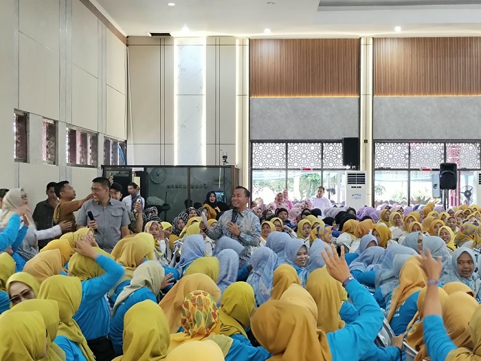 Menteri Wihaji saat temu ribuan Tim Pendamping Keluarga (TPK) di SPN Cisarua, KBB Rabu (30/9). PJ/Mal