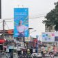 Suasana di salah satu sudut kota dimana reklame bertebaran dan tampak semrawut. foto : westjavatoday