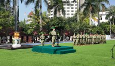 Pangdam III/Slw saat upacara penyambutan personel purna tugas operasi Pamtas RI–Malaysia Yonarmed 4/Parahyangan Tahun Anggaran 2026. di Makodam III/Siliwangi, Jalan Aceh Nomor 69, Bandung, PJ/Dok
