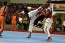 Dua atlet Tarung Derajat di salah satu turnamen menunjukkan aksinya. PJ/Dok