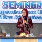 Anggota DPRD Provinsi Jawa Barat, Ineu Purwadewi Sundari, saat diskusi bersama PWI dan DPC PA GMNI Majalengka di Aula DPD KNPI Majalengka, Selasa (13/10/2026). PJ/Dok