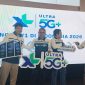 SVP Mobile Sales XLSMART area Jawa Barat, Arif Farhan Budianto (kedua kiri) dan CT SVP Marketing & Activation XL XLSMART, Christ Marcel (paling kiri) saat media update terkait layanan XL Ultra 5G+ di Bandung, Kamis (22/10). PJ/Mal